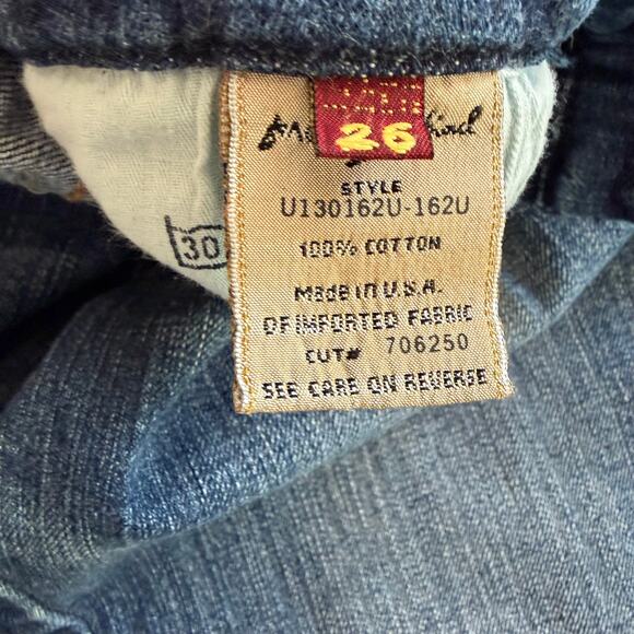 7 For All Mankind A Pocket Flare Leg Jeans Size 26 Back Pocket Embroidered Bling - Picture 4 of 11